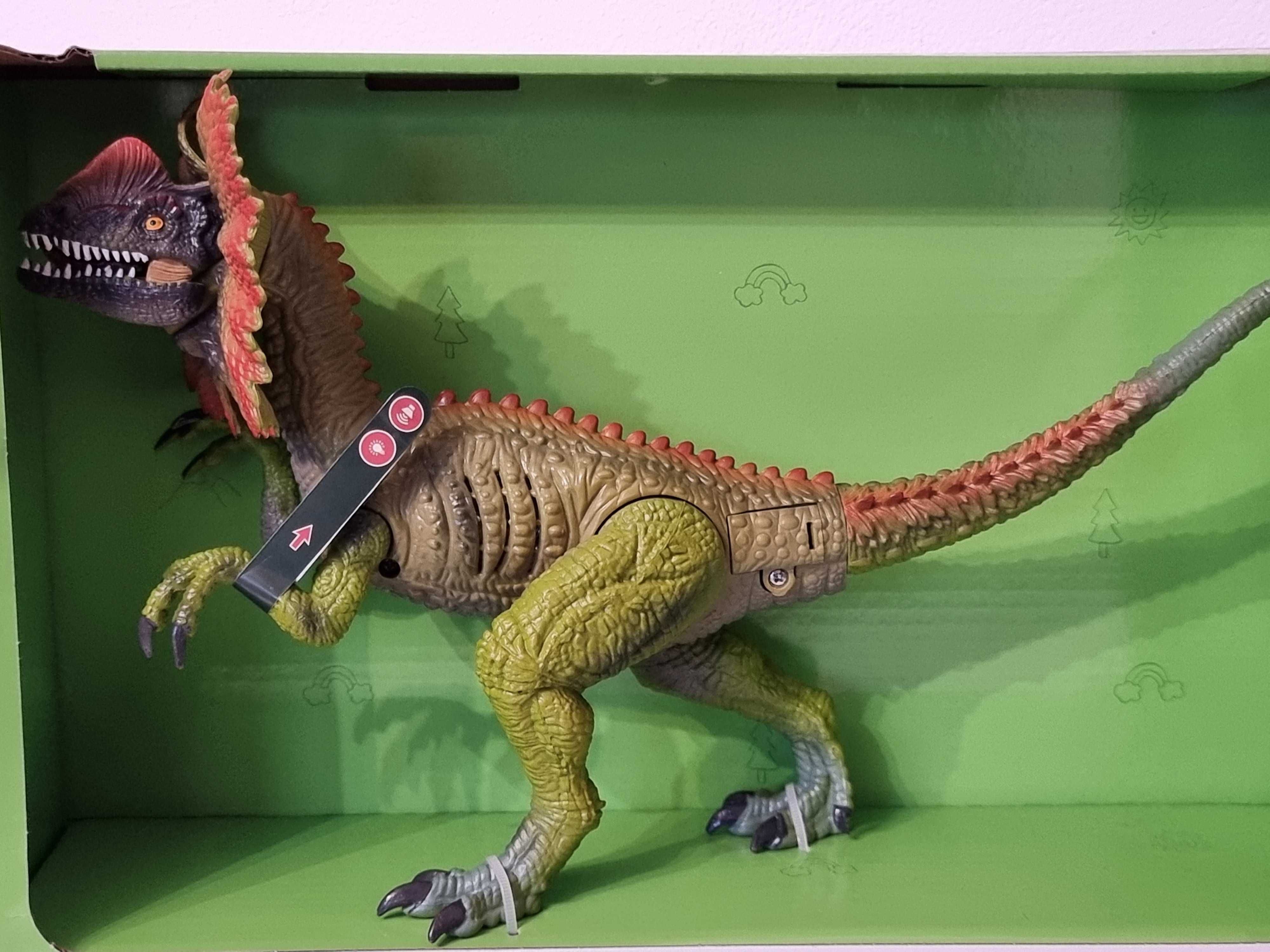 Dinozaur electric cu lumini si sunete 30 cm