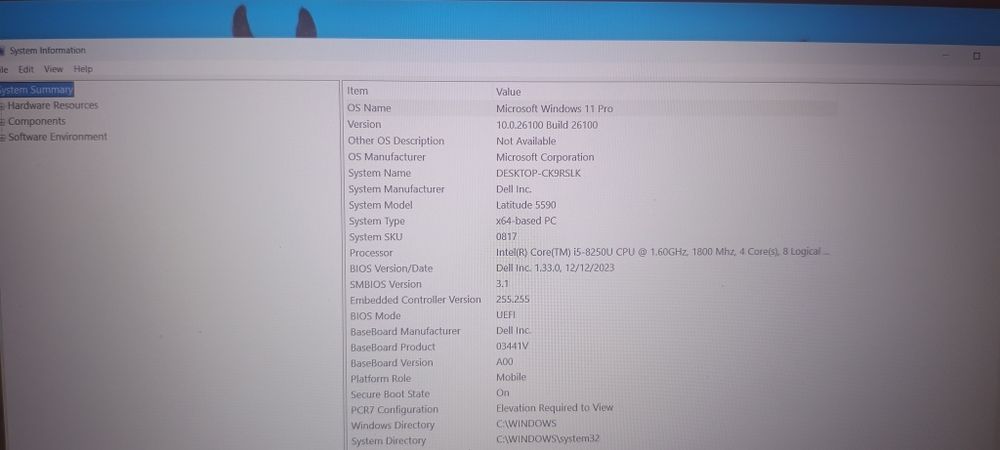 Laptop dell latitude 5590