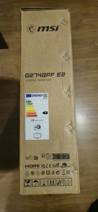 Monitor LED MSI Gaming G274QPF E2 27 inch QHD IPS 1 ms 180 Hz USB-C HD