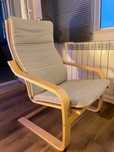 Продавам оригинално кресло IKEA POÄNG, светло сиво – отлично състояние
