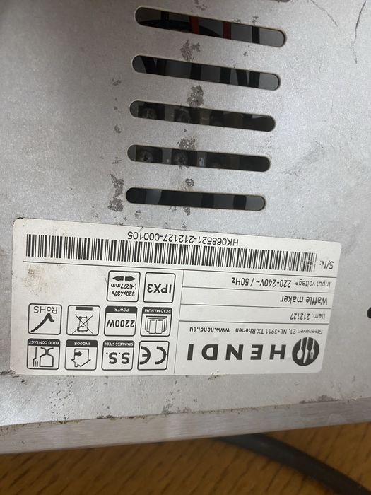 Aparat waffe/ gofre Hendi