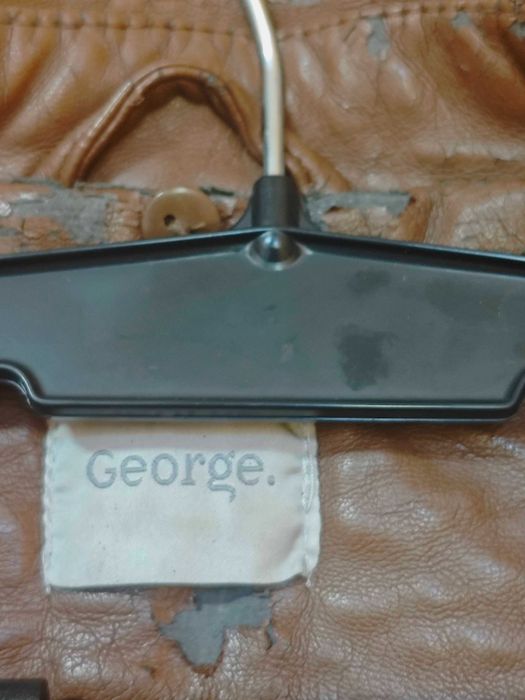 Дамско байкър яке George от еко кожа – кафяво, размер 40 (ASDA)