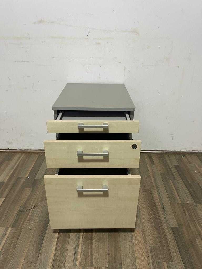 2 buc Rollbox cu 3 sertare; Noptiera pe rotile