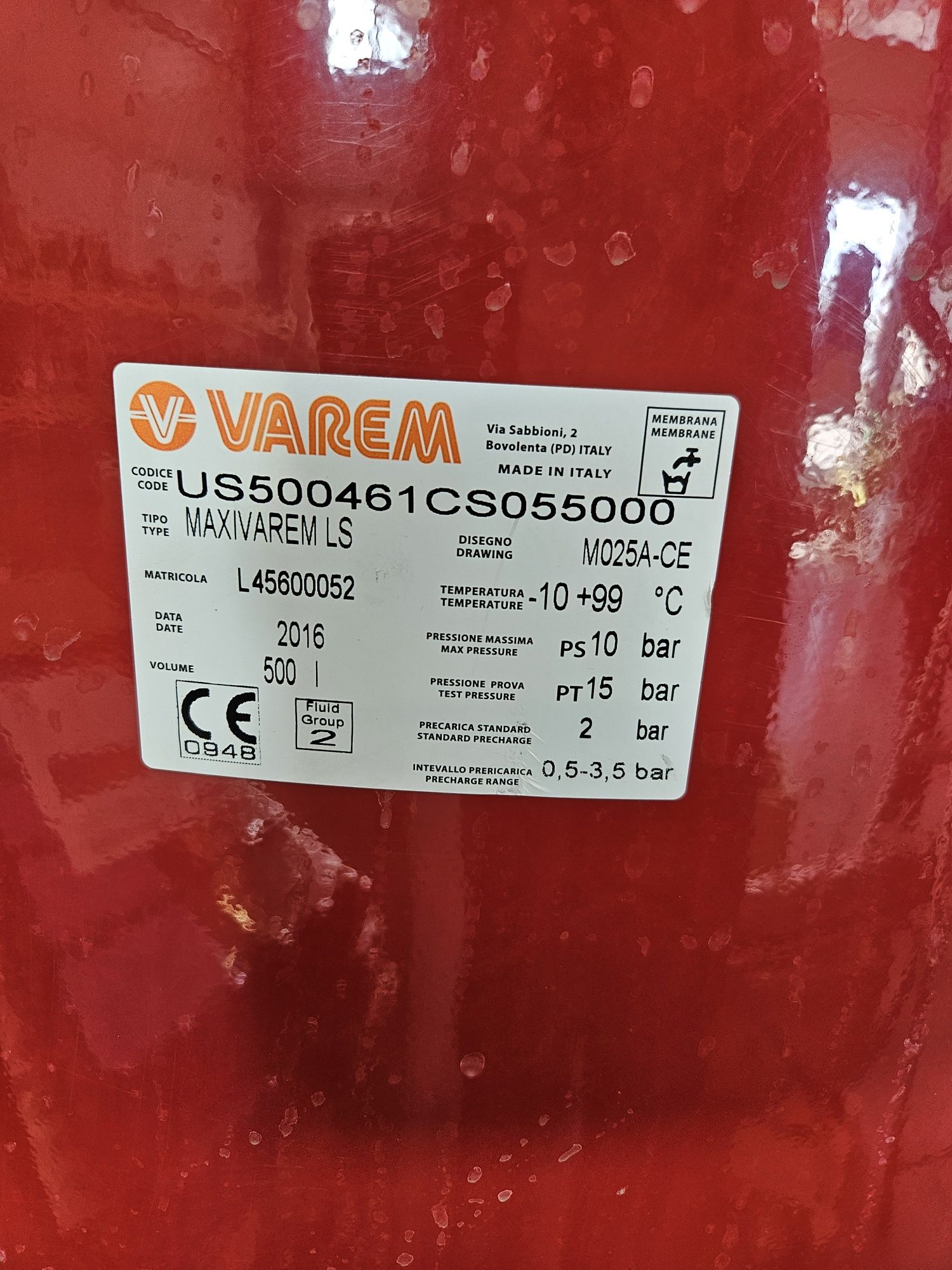 Vand vas de expansiune 500L