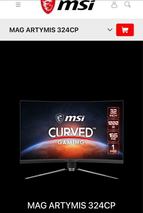 НОВ !!! Монитор MSI magArtymis 324CP НЕРАЗПЕЧАТАН