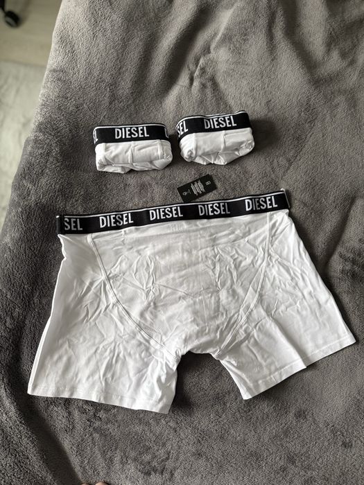 Diesel set 3 boxeri albi lungi marimea XL noi originali