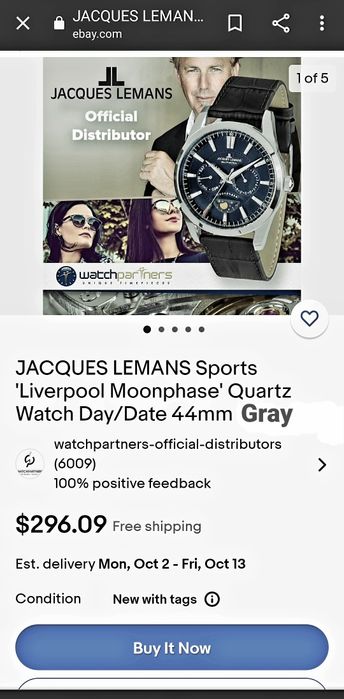 Ceas de mana*JACQUES LEMANS*Barbati*Moonphase*(atlantic tissot fossil