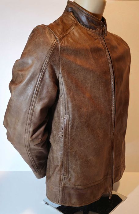 BOSS HUGO BOSS - Мъжко кожено яке от естествена кожа