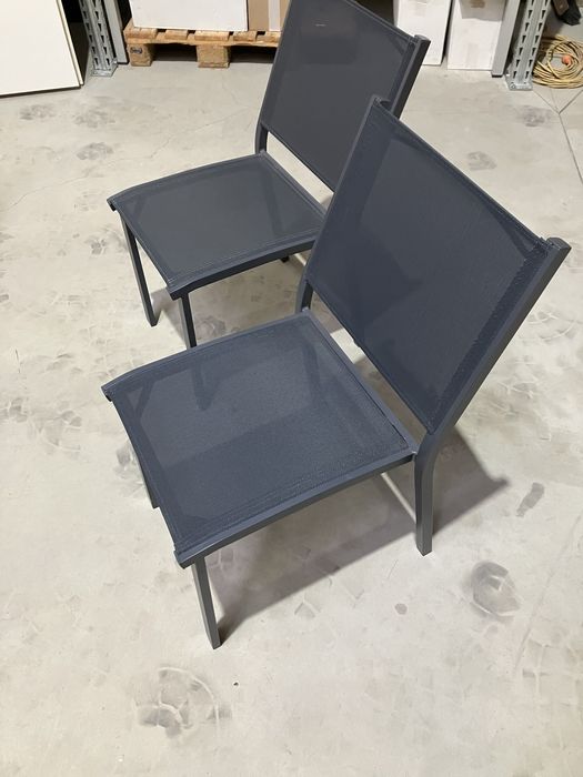 Scaune gri metalice (de exterior) - 12 buc