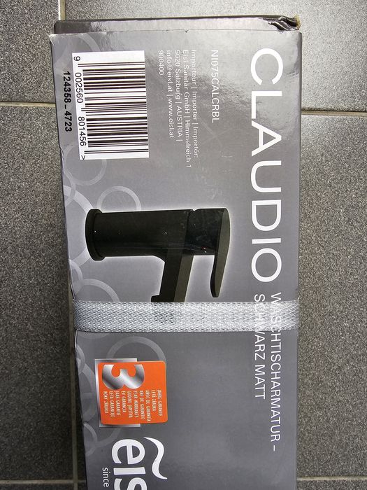 Baterie pentru lavoar baie Negru mat