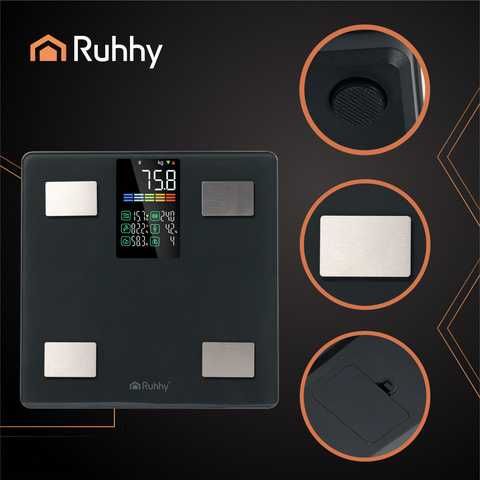 Интелигентна електронна везна с приложение, тегло до 226 кг