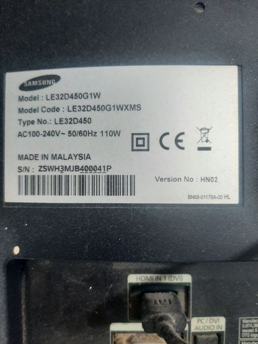 Телевизор Samsung 32 дюйма экран разбит на запчасти