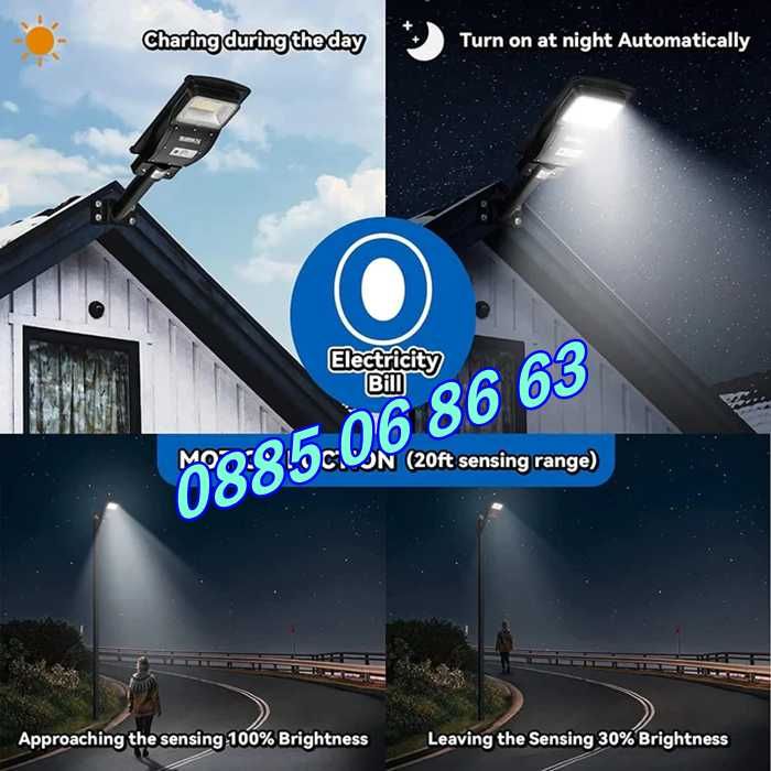 Соларна лампа Cobra 450W , улична соларна лампа 450W