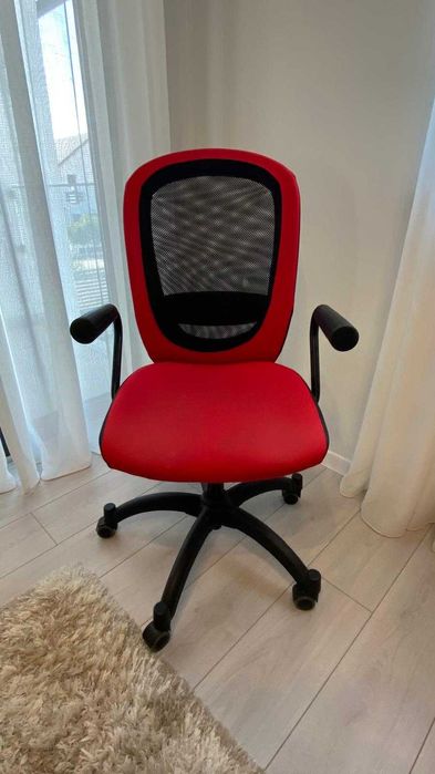 Scaun birou rosu ergonomic comfortabil