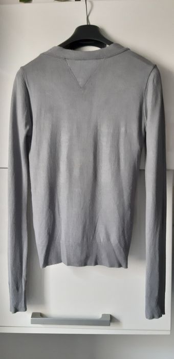 Pulover Tommy Hilfiger bumbac 100%,nou, gri fin superb S