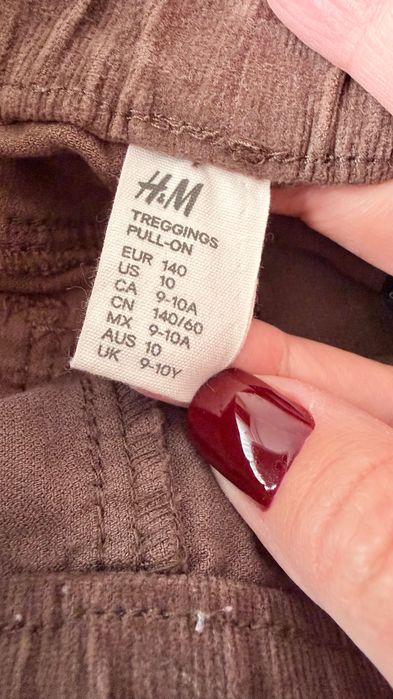 Дънки, кадифени панталони H&M, размер 140