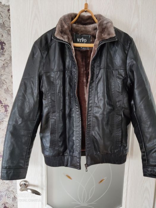 Куртка из искусств. кожи на меху искусств., новая, 50  размер