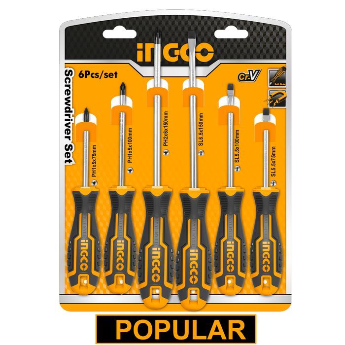 Set 6 surubelnite de precizie cr-v ingco