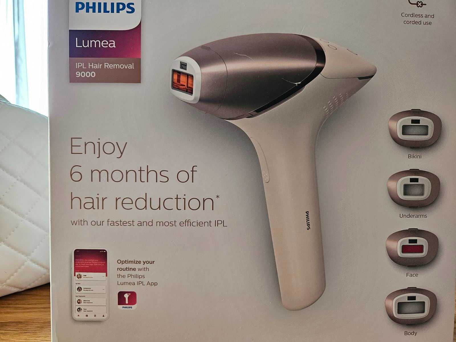 Philips lumea ipl hair removal 9000