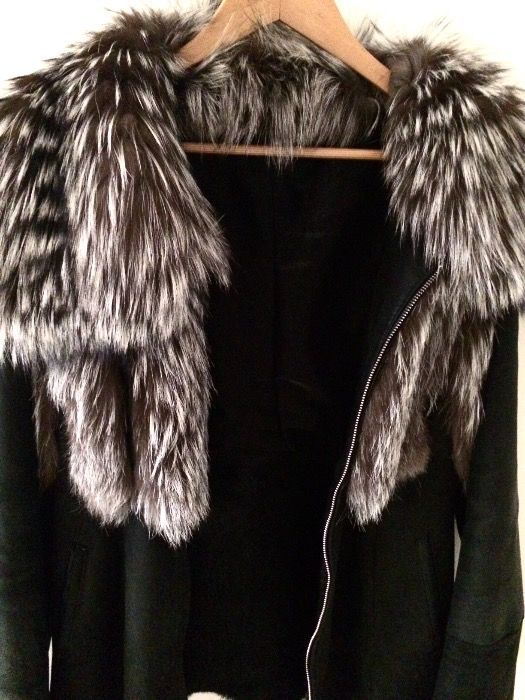 Бутиково палто от Естествена кожа и сребърна лисица