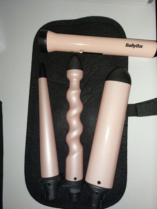 Ondulator de păr Multistyler Curl & Wave Roz Pudrat MS750E, 3 accesori