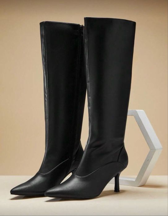 Дамски ботуши тънък ток- 41