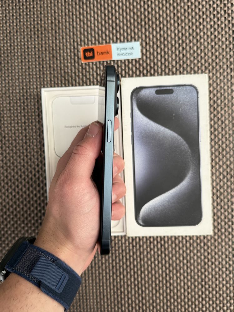КАТО НОВ!/*ЛИЗИНГ*/ iPhone 15 Pro Max Blue Titanium 256Gb / Айфон