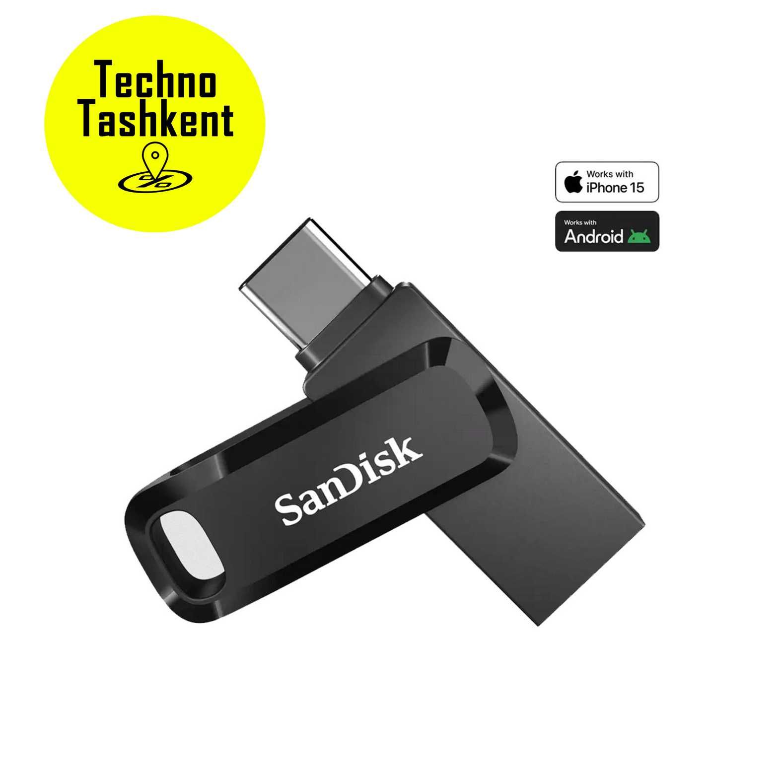 USB/Type C флешка Sandisk Ultra Dual Drive Go 512Gb, USB 3.2 400 Mb/s