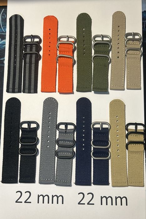 curea curele nato ceas army green albastru 18 mm 20 mm 22 mm 24 mm
