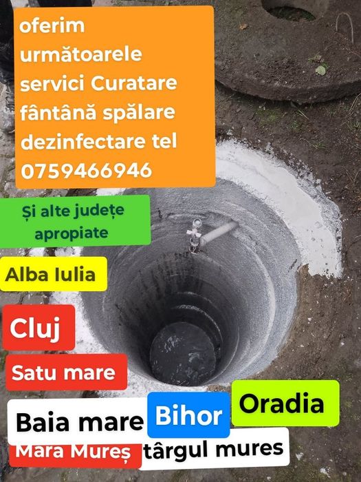 Curățare fantana adâncesc fântâni