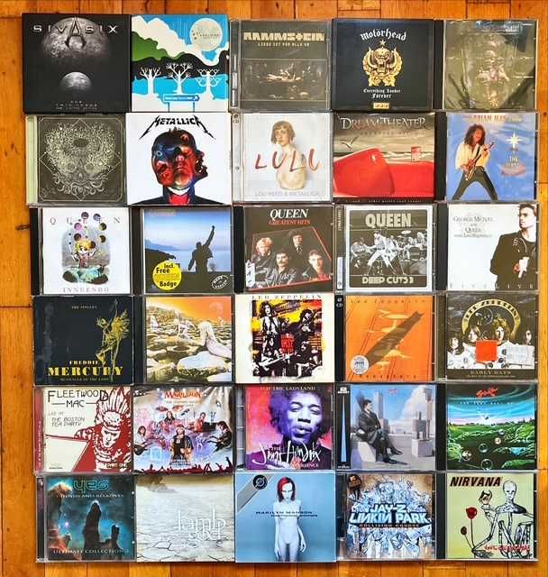 Lot CD orig. rock: Siva Six, Rammstein, Metallica, Queen, Led Zeppelin