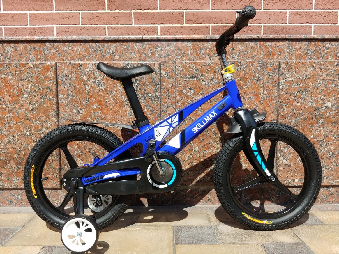 Новый детский велосипед Skillmax размер-12, рама магный. CLICK, PAYme