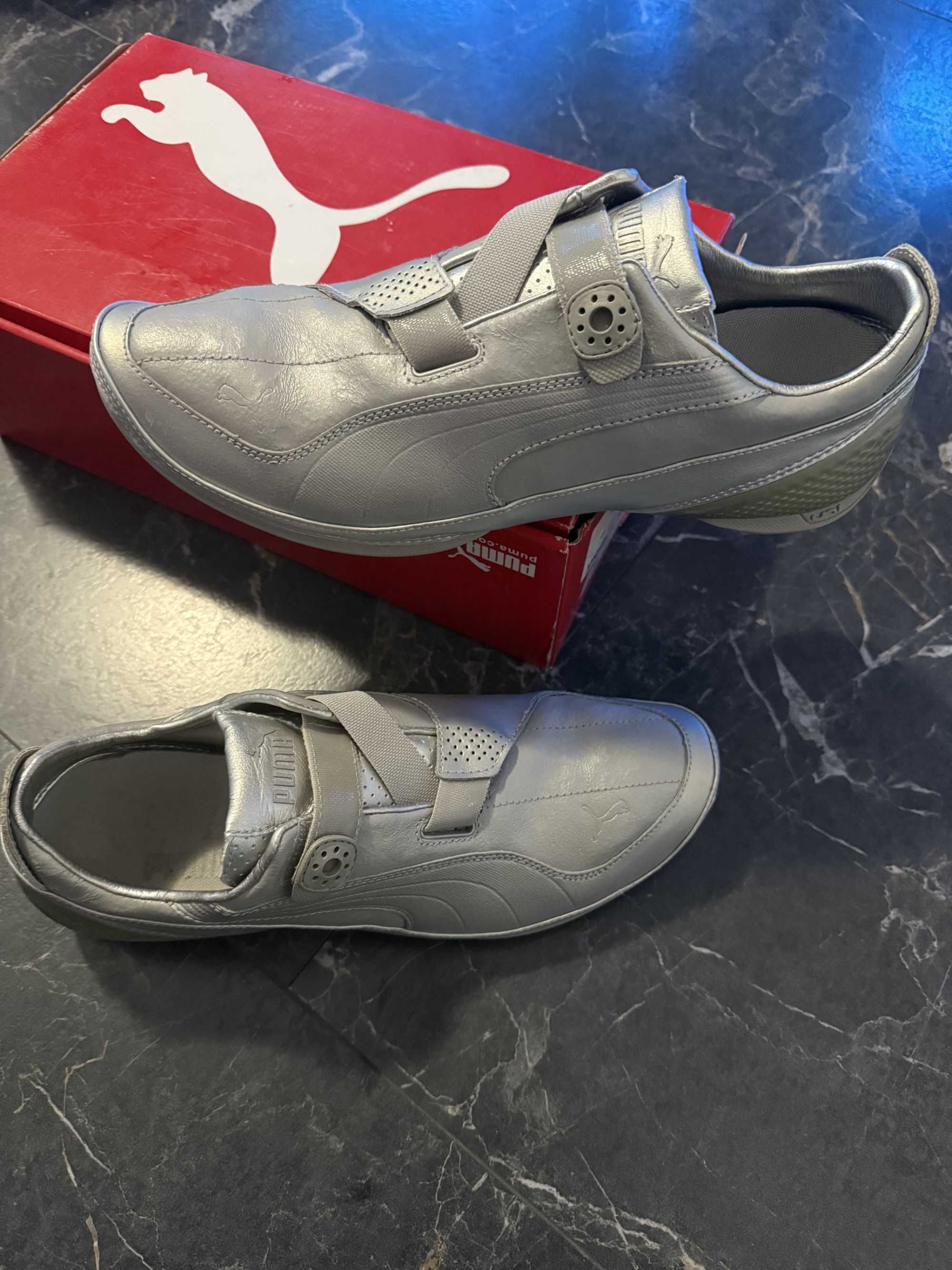 Puma Furio L Velcro Silver от естествена кожа
