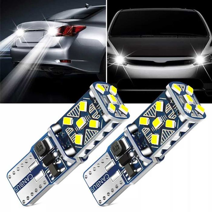 Диодни LED Крушки за Габарит  Т10 W5 CANBUS , ЛЕД за фарове, габарити