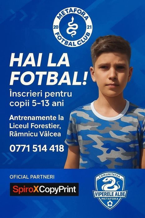 Înscrieri antrenamente fotbal