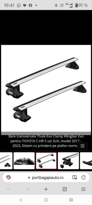 Bare transversale Thule Toyota C-HR