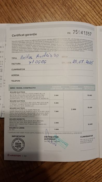 Boiler electric Ariston