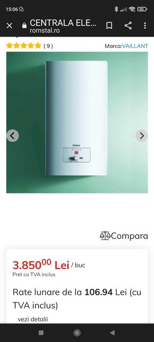Centrala electrica pentru incalzire, Vaillant, eloBLOCK 21 kW, 3x400V