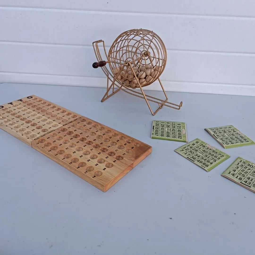 Ретро дървена игра Тото лотария. Внос Холандия