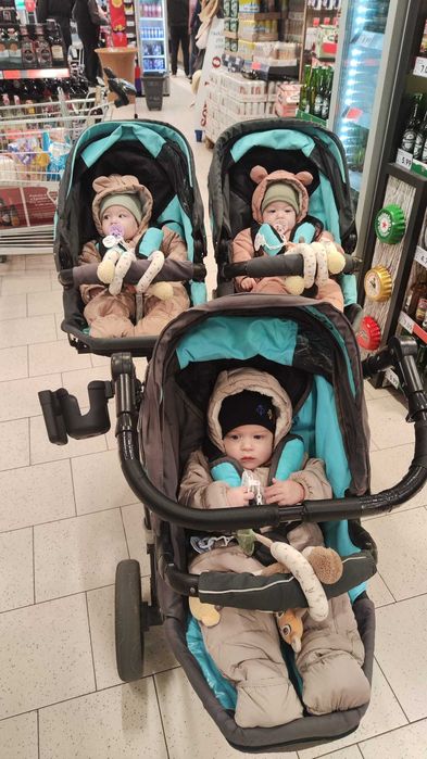 Se vinde cărucior pentru tripleți 3 in 1
