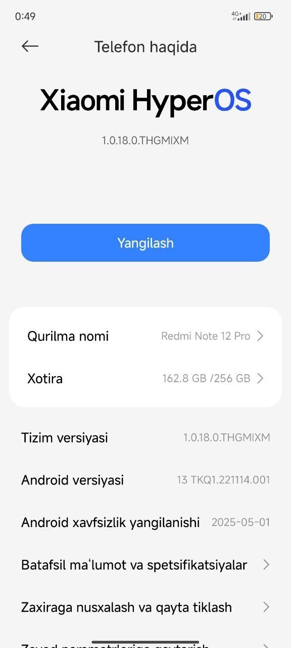 Arzonga Redmi Note 12 Pro 8\256gb sotiladi