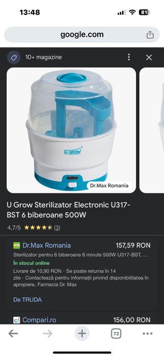 Sterilizator biberon