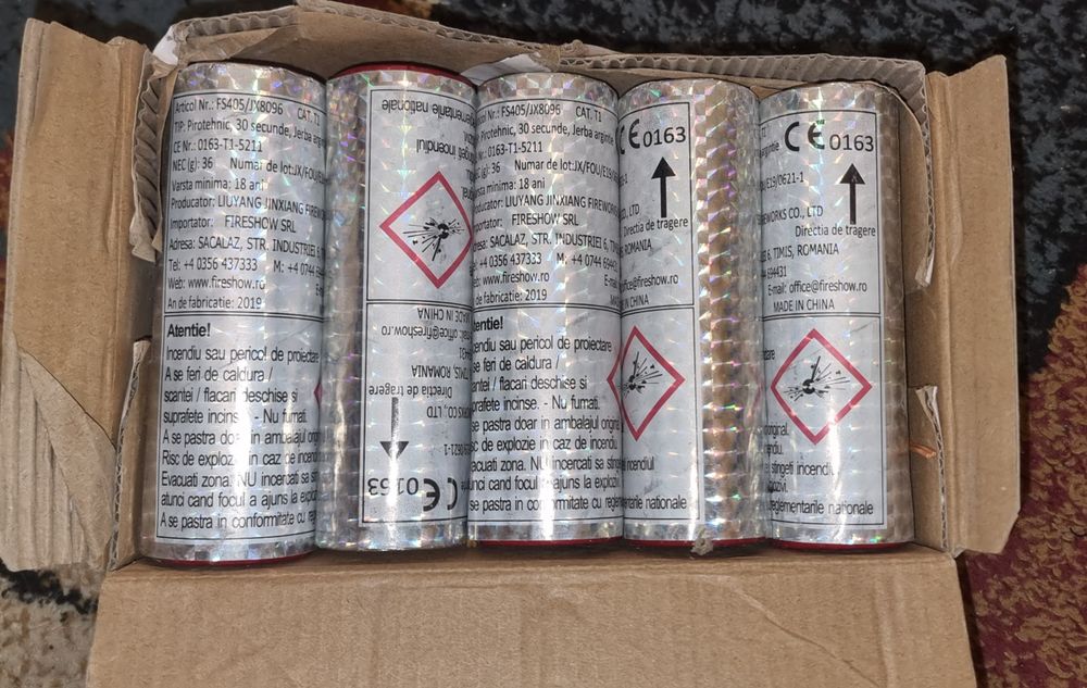 Jerbă pirotehnică T1 – 30 secunde, nouă – FireShow / Jinxiang