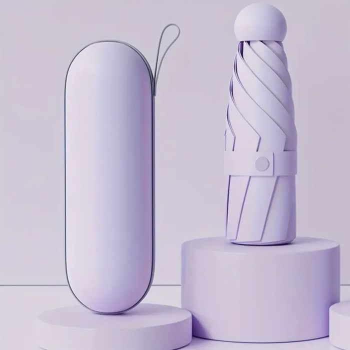 Компактни чадъри с калъф и кутия  - различни цветове