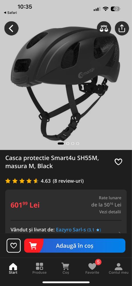 Casca protectie Smart4u SH55M, masura M, Black