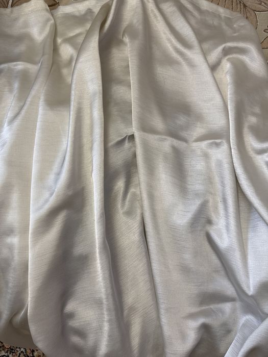 Шторы молочно-бежевые