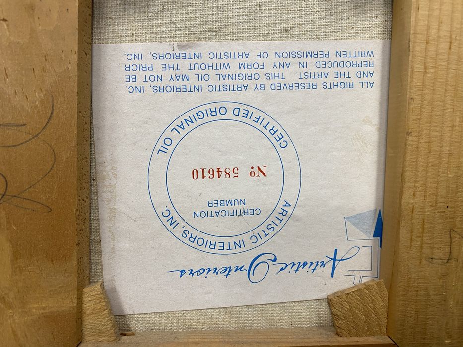 Оригинална маслена картина P Attali Франция 1960 1970