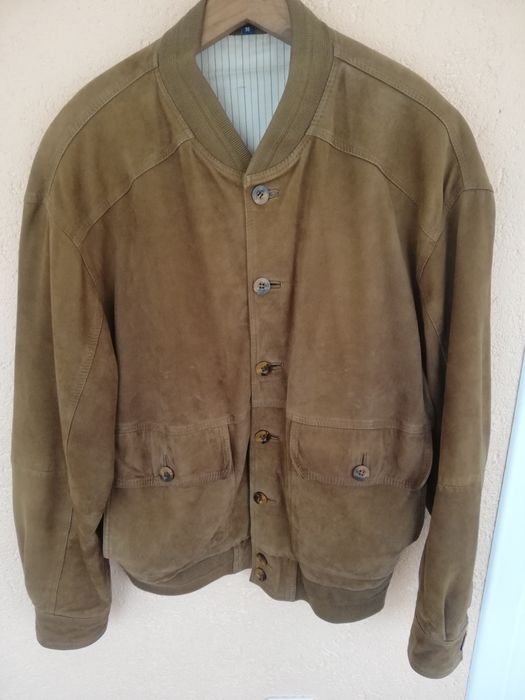 Geaca piele întoarsă bărbati Vinci M-L