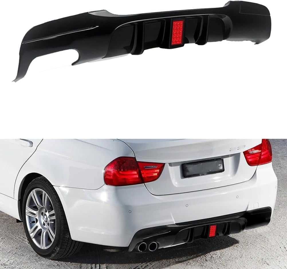 Difuzor cu LED Bara Spate M Performance BMW E90 E91, Evacuare Stanga