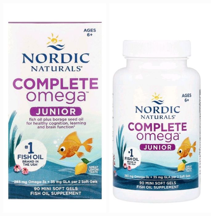 Nordic, Комплекс Oмега (рыбий жир) для детей., 90 каасул